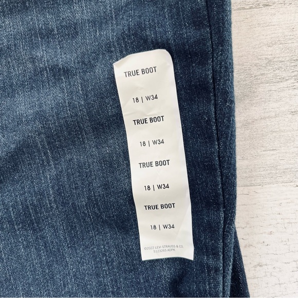 Levi Strauss Signature Dark Blue Denim Jeans True Boot Size 18… 34X31 NWT - Picture 7 of 10